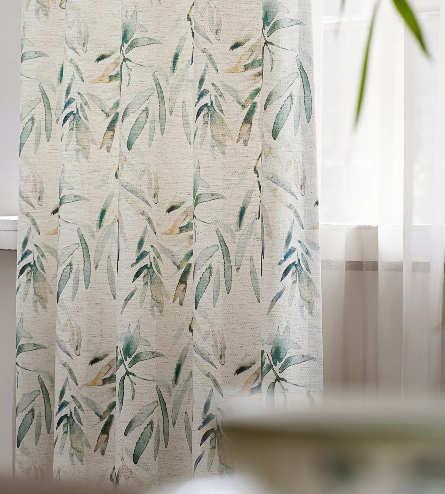 A Pair of Floral Botanical Curtains, Floral Window Curtain, Meadow Floral Curtains, Bedroom/living room curtains, Custom Curtain Panels