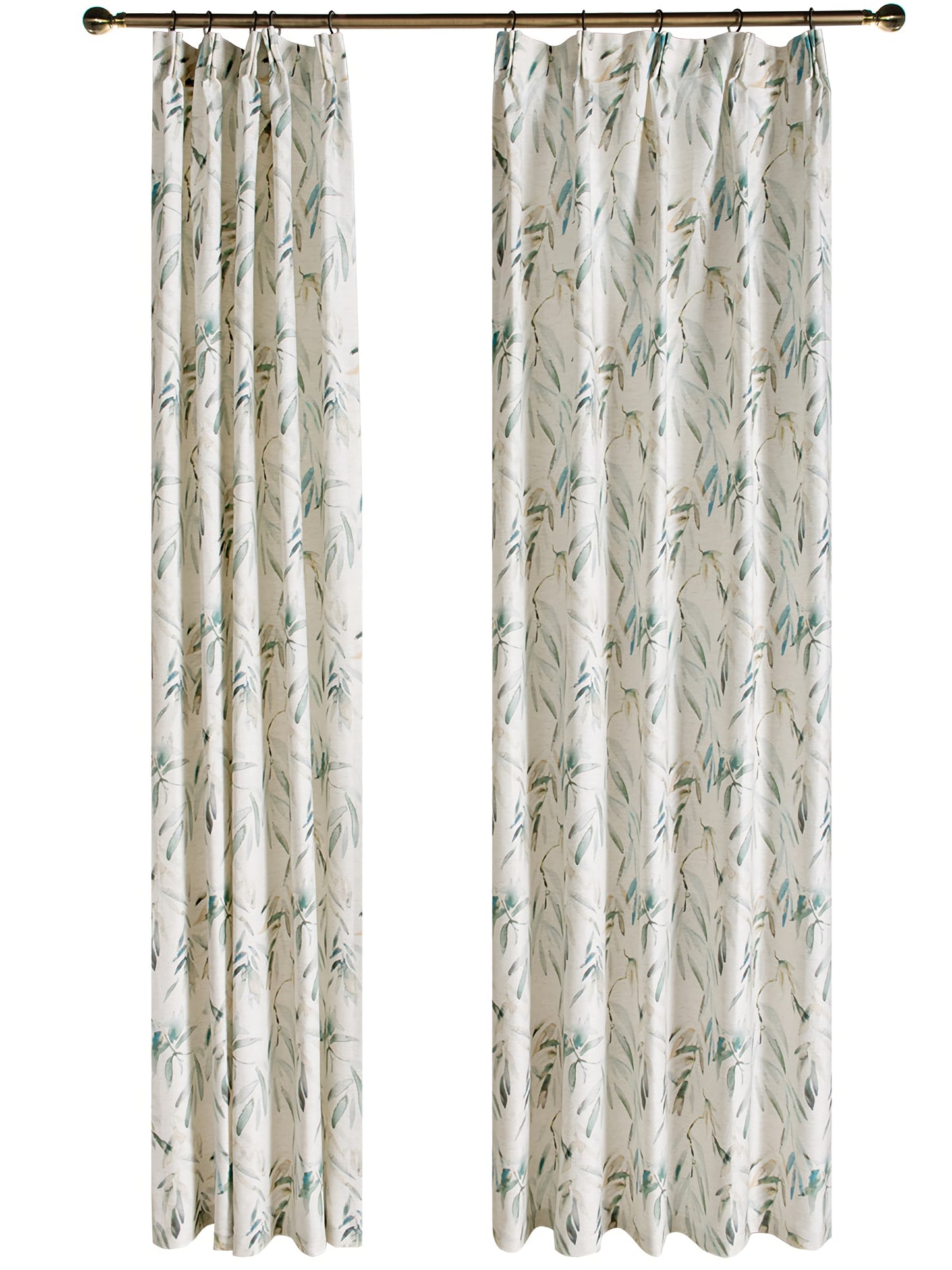 A Pair of Floral Botanical Curtains, Floral Window Curtain, Meadow Floral Curtains, Bedroom/living room curtains, Custom Curtain Panels