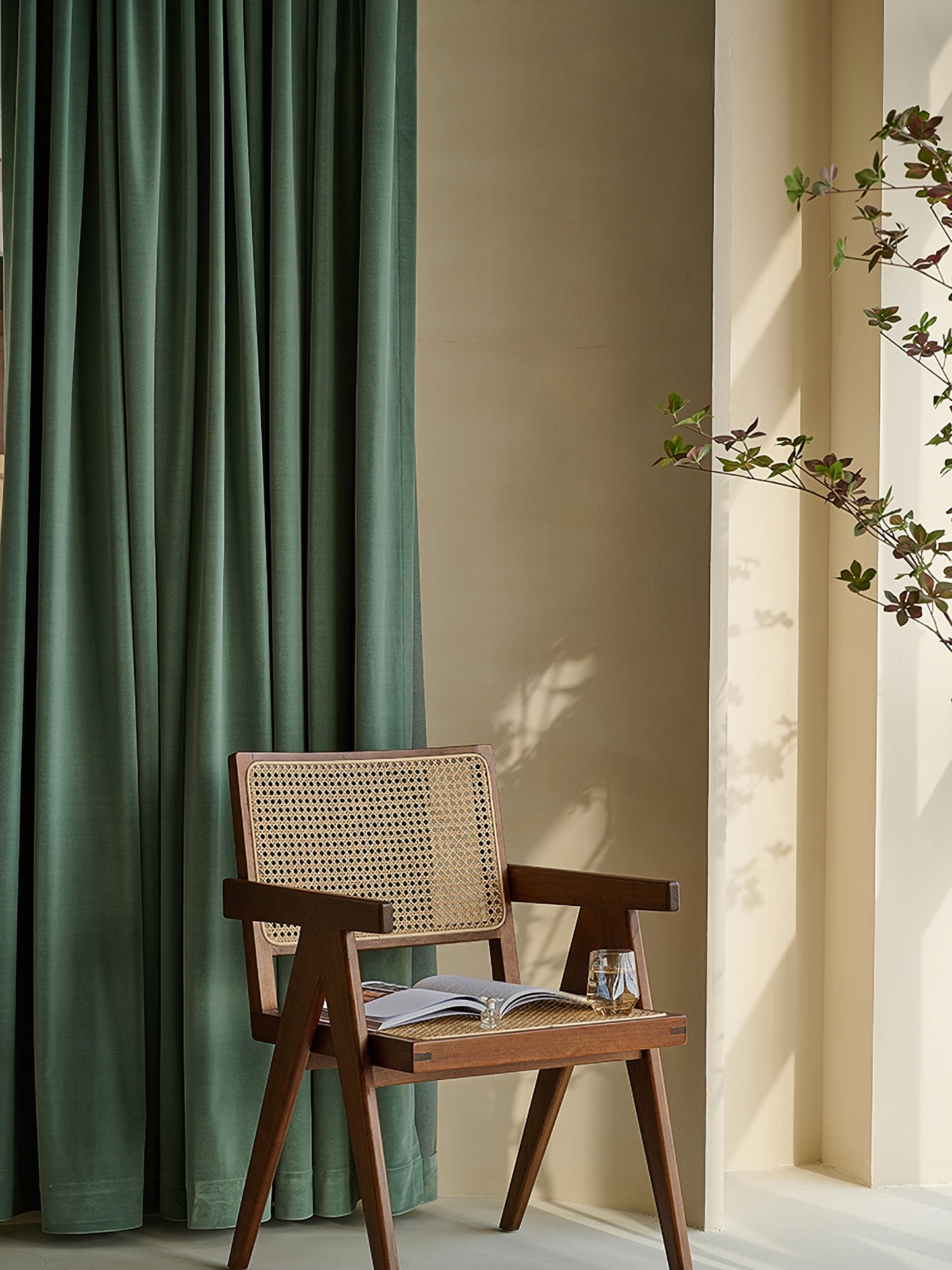 Pair of Luxury Sage Green Velvet Curtains, Bedroom/Living of Room Curtain, Rod pocket Custom drapery Panels Customizable Extra long curtains