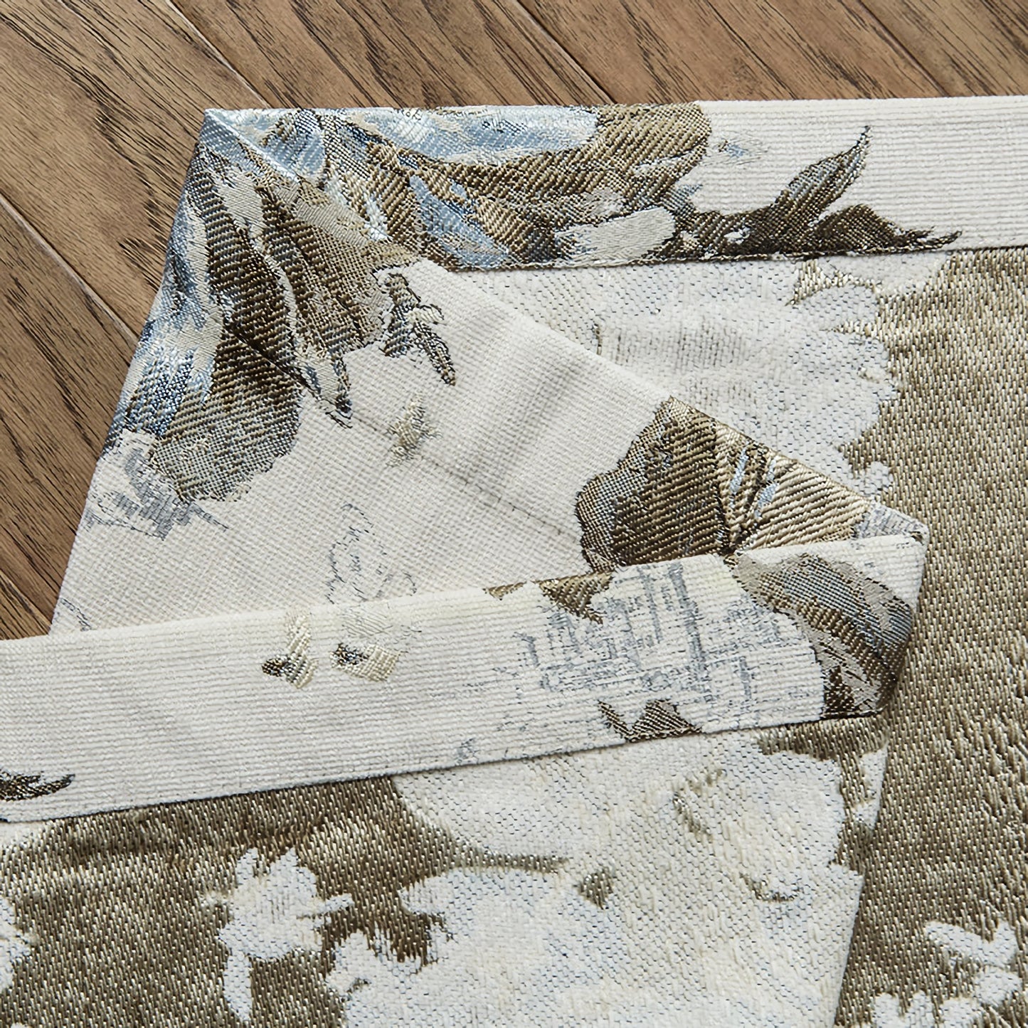 A Pair of Chenille Jacquard Curtain Floral Flowers Pattern, Cotton Blend Bedroom Living Room Curtains, Custom Size Curtains ,Drapery Panel