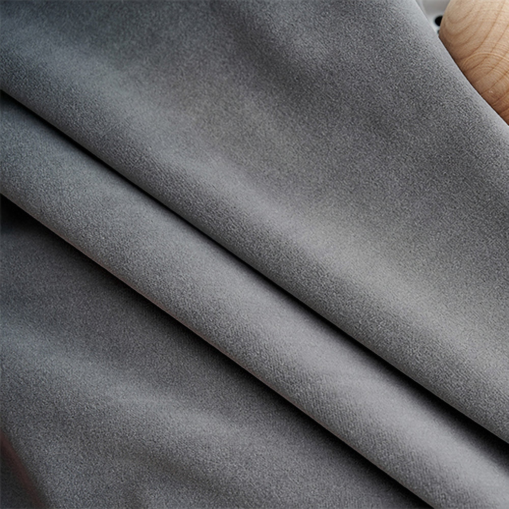 A pair of dark grey/charcoal grey/medium grey Luxury Velvet Curtains, Window Curtain Panel Drapes, Living/ Bedroom Curtains, Custom Curtain