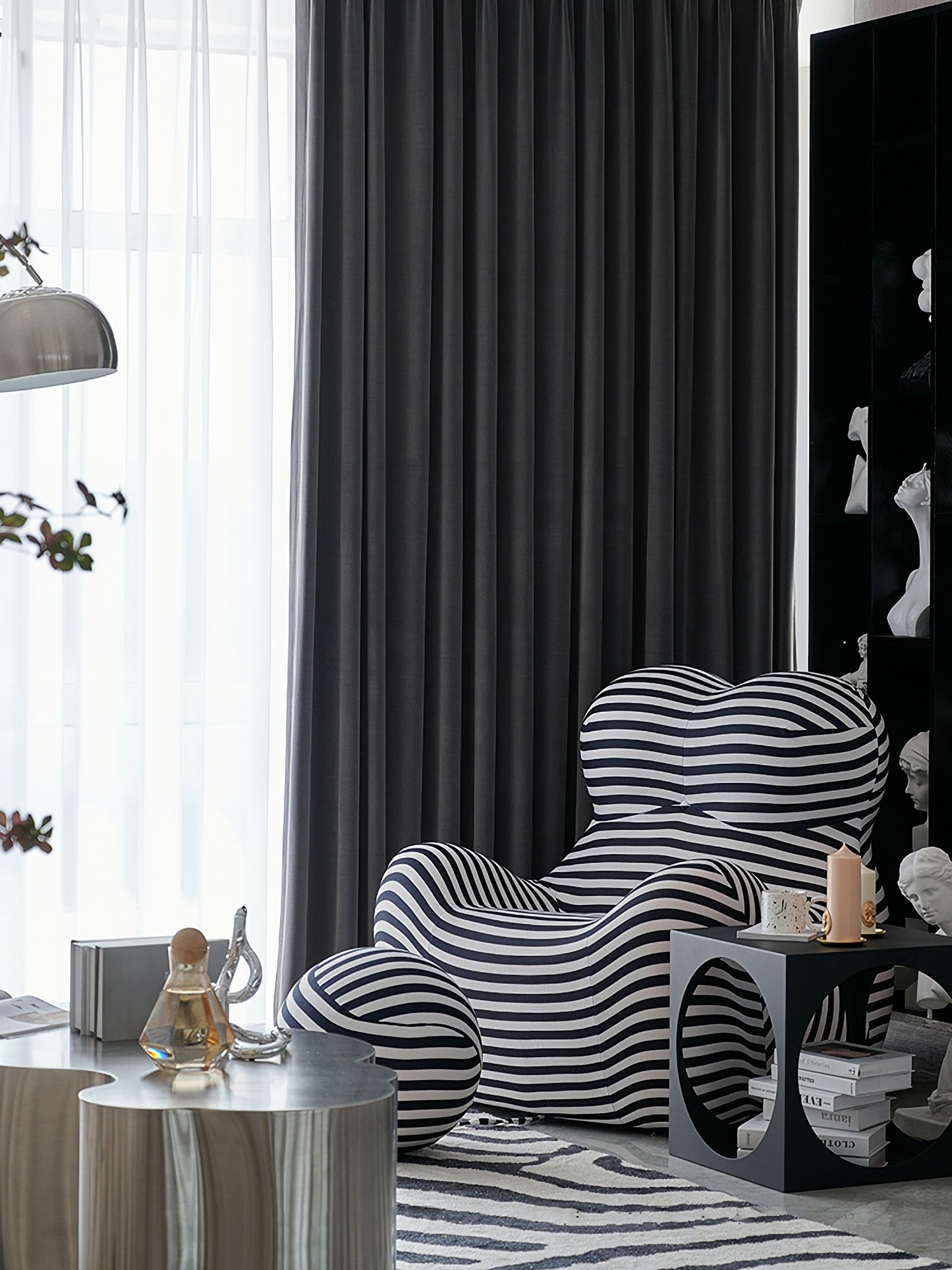 A pair of dark grey/charcoal grey/medium grey Luxury Velvet Curtains, Window Curtain Panel Drapes, Living/ Bedroom Curtains, Custom Curtain