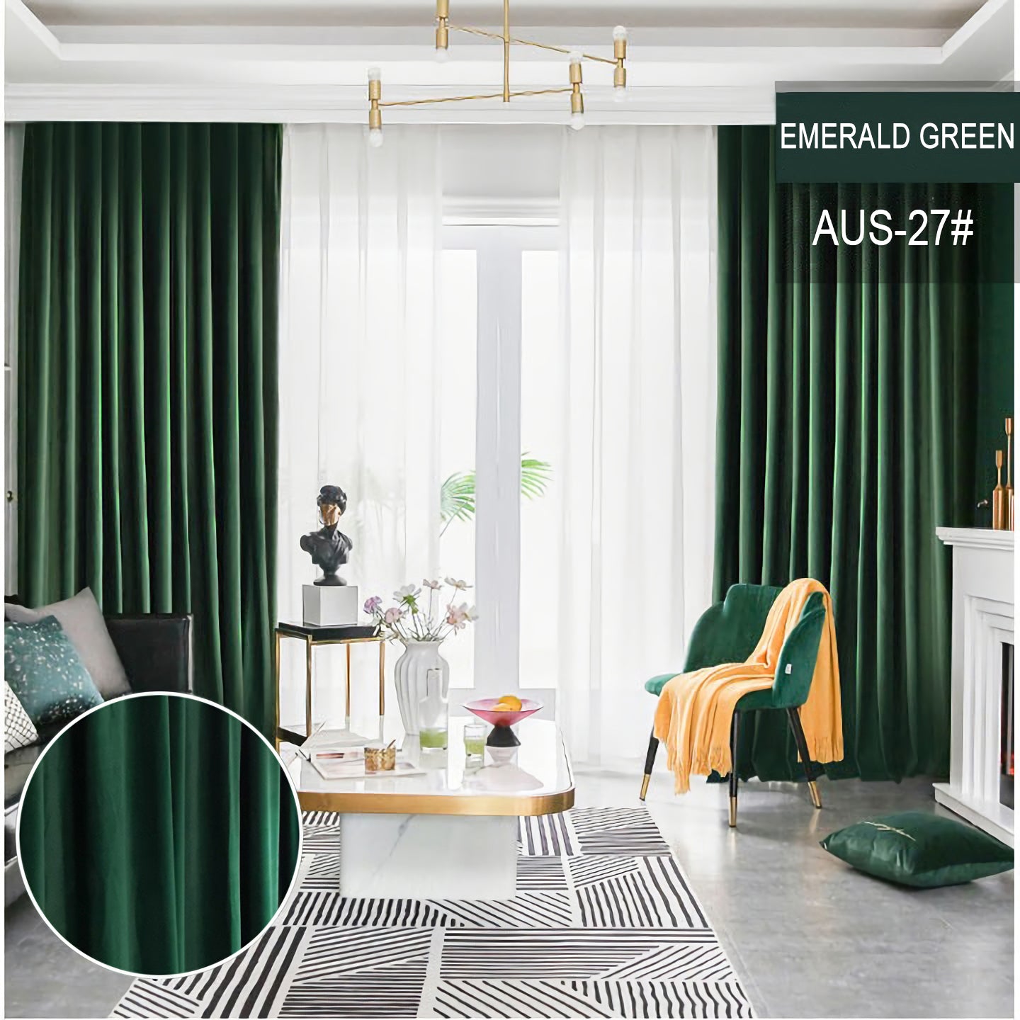 A pair of Forest /Emerald Green Luxury Velvet Curtains, Window Curtain Panel Drapes, Bedroom/Curtains for living room, Custom Curtain