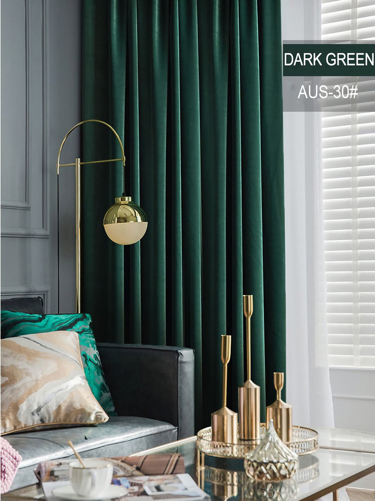 A pair of Forest /Emerald Green Luxury Velvet Curtains, Window Curtain Panel Drapes, Bedroom/Curtains for living room, Custom Curtain