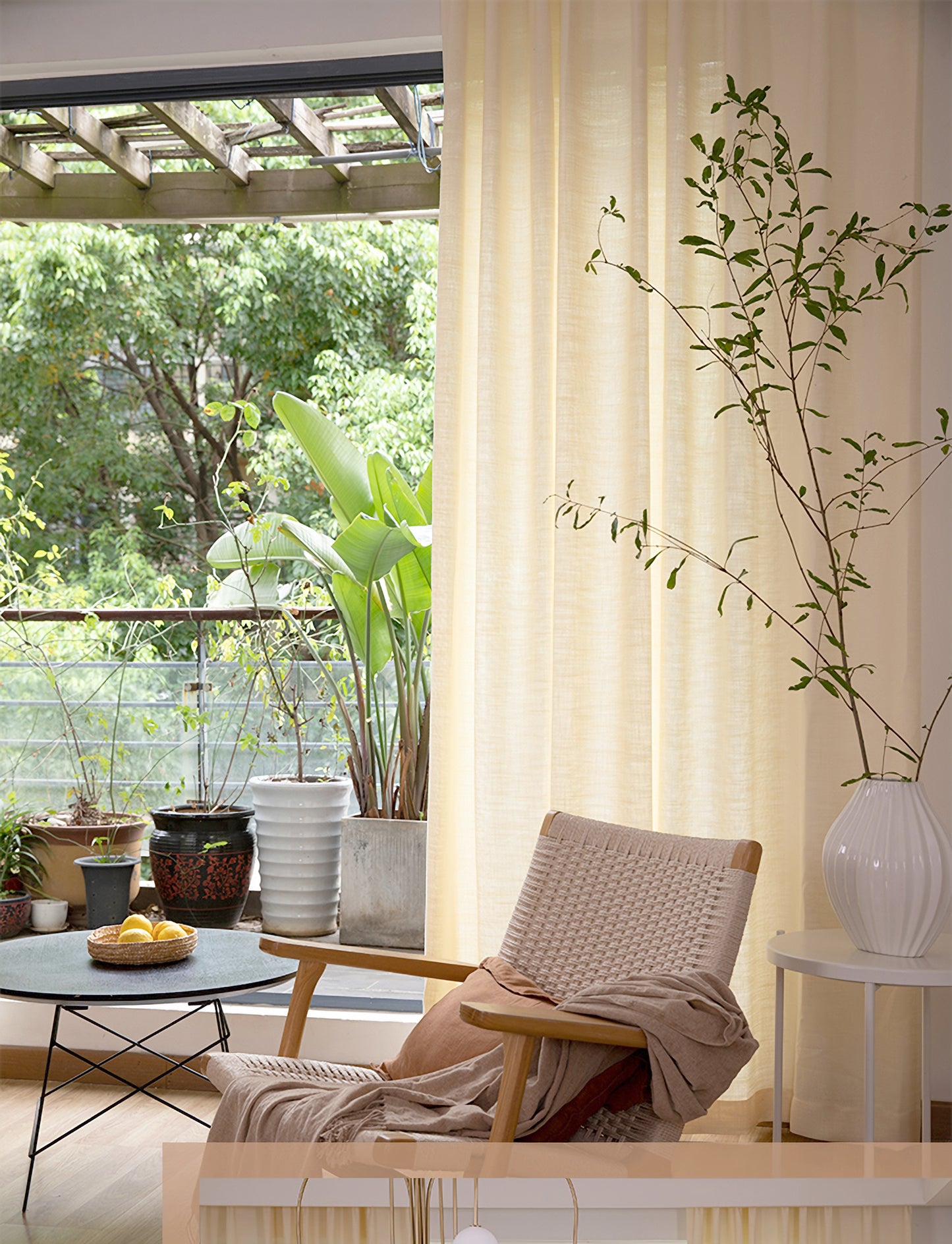 Pair of Heavyweight Beige Cotton Blend Curtain Panels-Pleated Drapery Panels-Custom Curtain Drapes-Custom Window Treatments