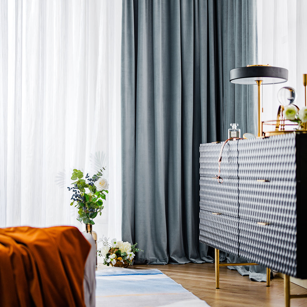 A pair of Luxury Teal Blue Curtains Velvet Drapes Custom Drape Home Decor Velvet bedroom living room Curtains