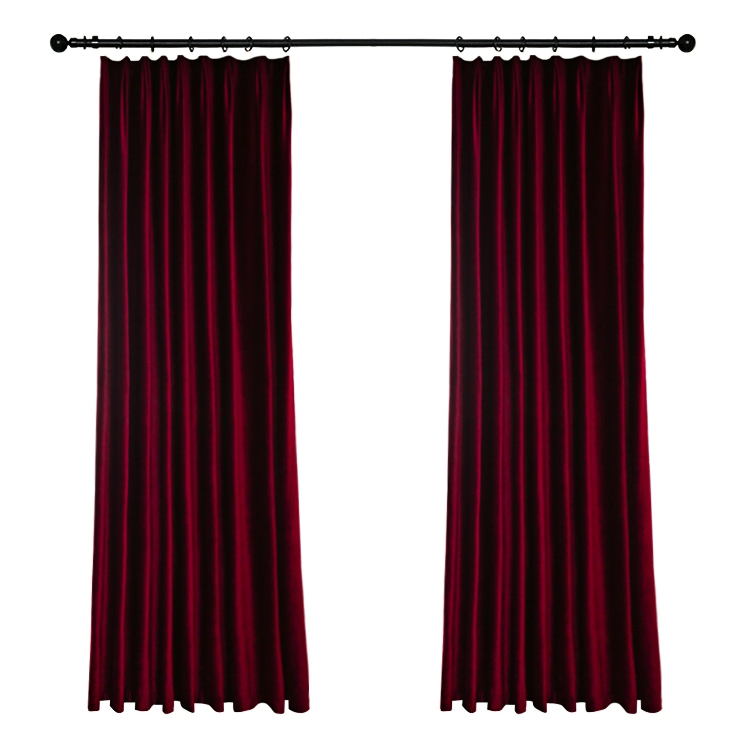 Pair of /Burgundy Red/Wine Velvet Curtains Fabric, Custom drapes, Custom curtains, window curtain panels, Heavy Weight, Any Size Curtain