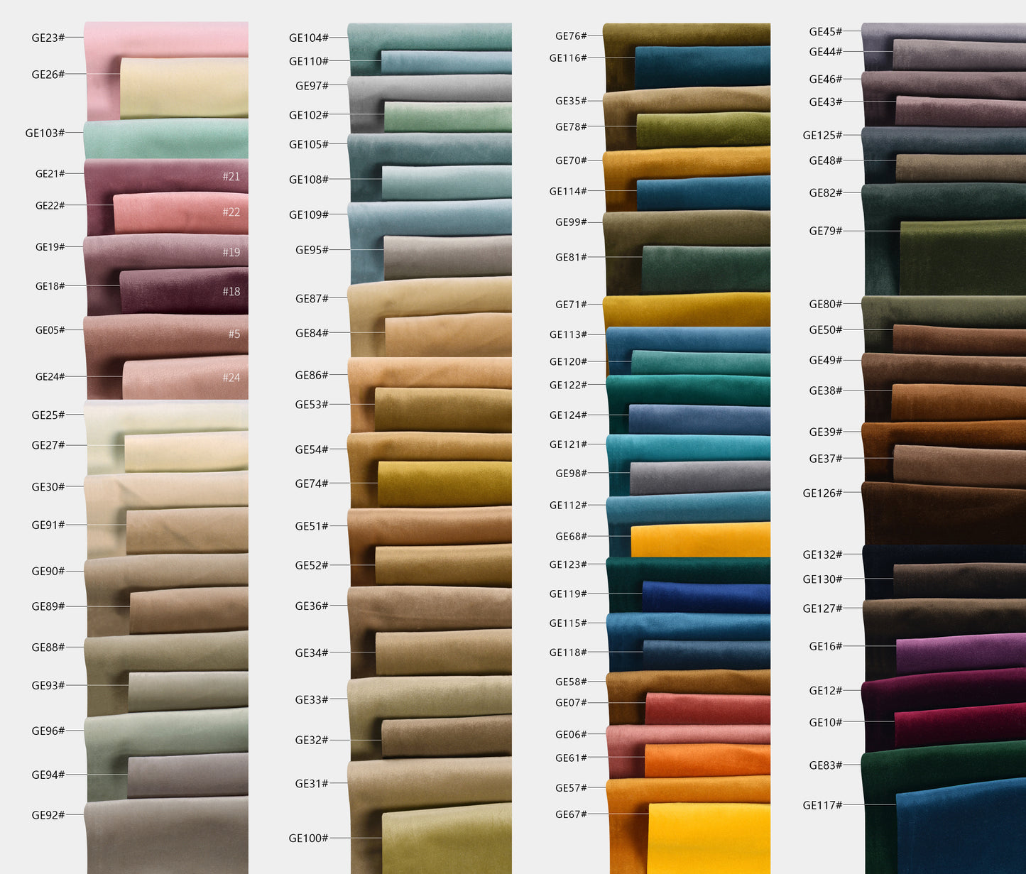 Velvet curtain fabric samples, Fabric Swatches