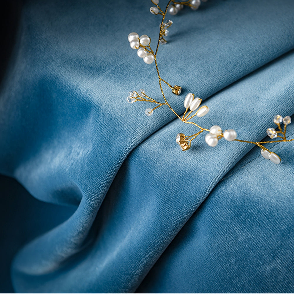 A Pair of Marble Blue Velvet Curtains Panels Drapes Metallic Blue Rod Pocket or Back Tab for Living Room Windows, Custom Curtains