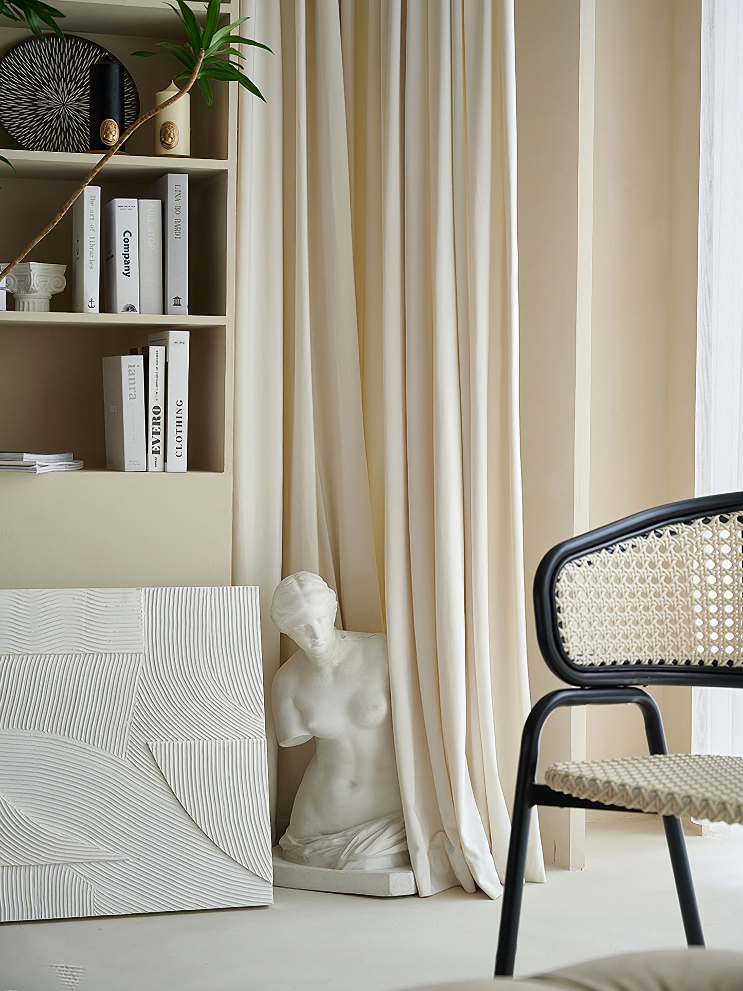 A Pair of Luxury  Beige Velvet Curtains, Bedroom/ Living of Room Curtain, Ivory Window drapes panels Custom drapery Panels custom curtains