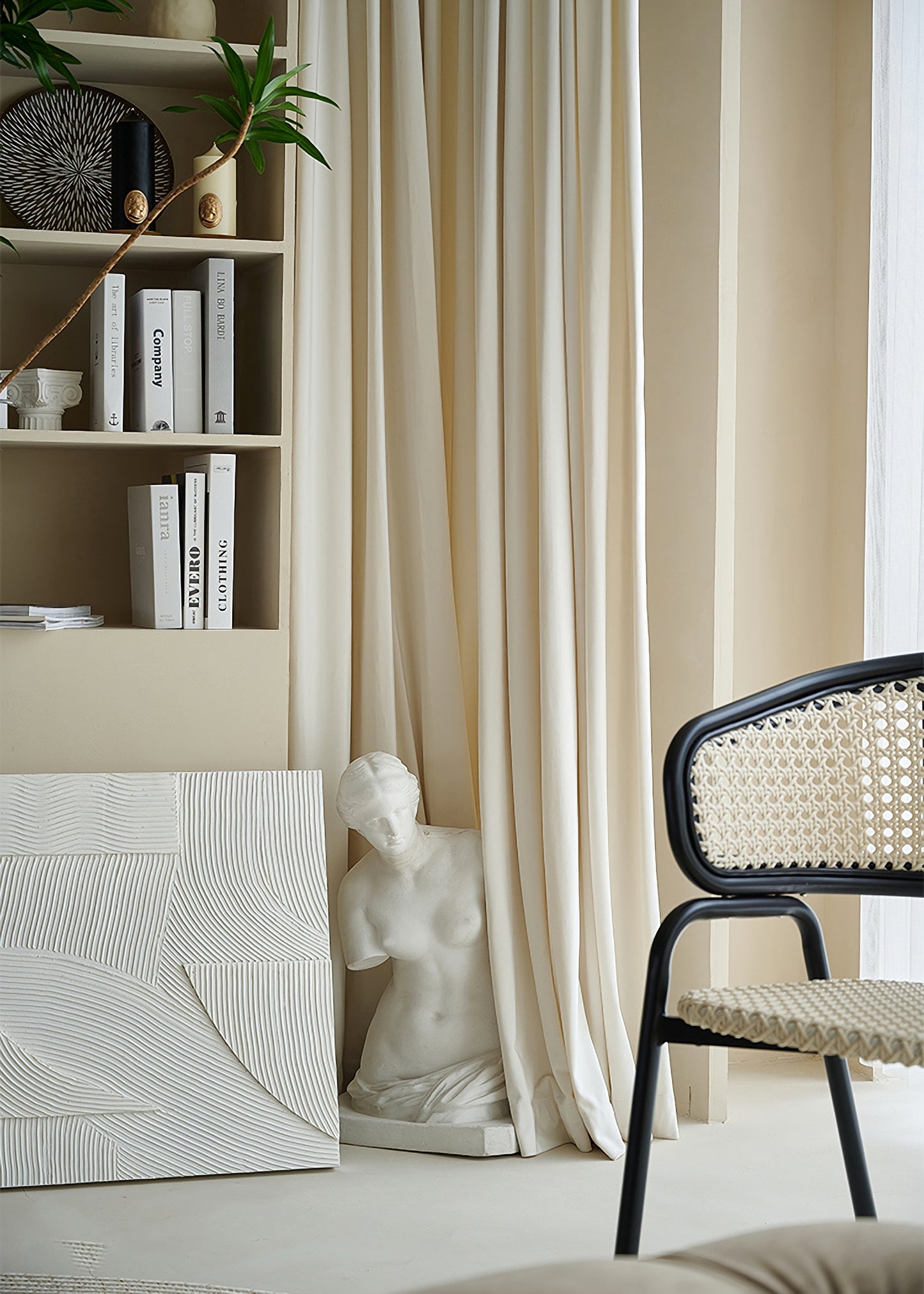 A Pair of Luxury  Beige Velvet Curtains, Bedroom/ Living of Room Curtain, Ivory Window drapes panels Custom drapery Panels custom curtains