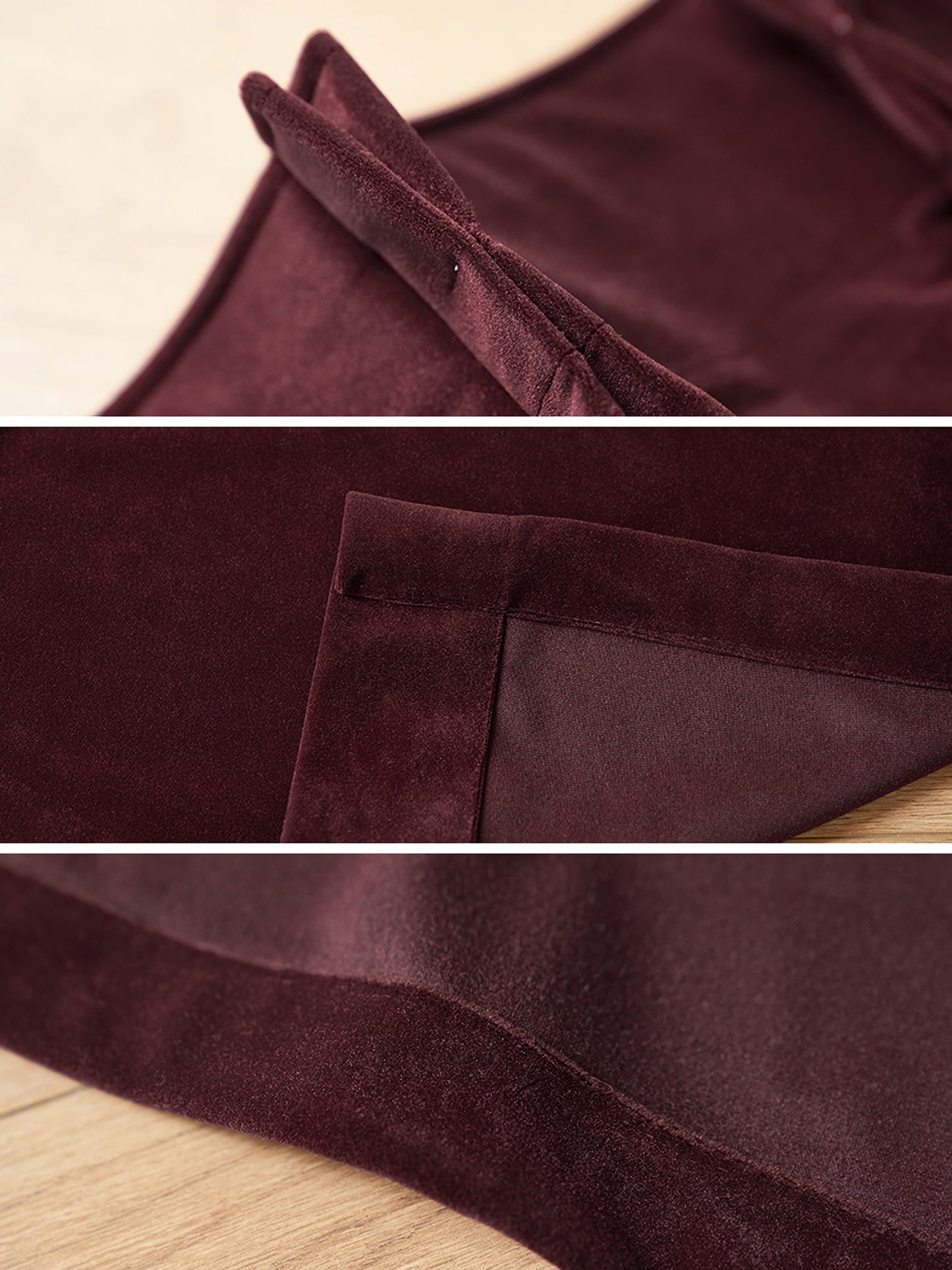 Pair of Jujube red Velvet Curtain/ panel, Dark red Bedroom Velvet Curtains, Living Room Velvet drapes, Waltz Red Extra Long Custom Curtains