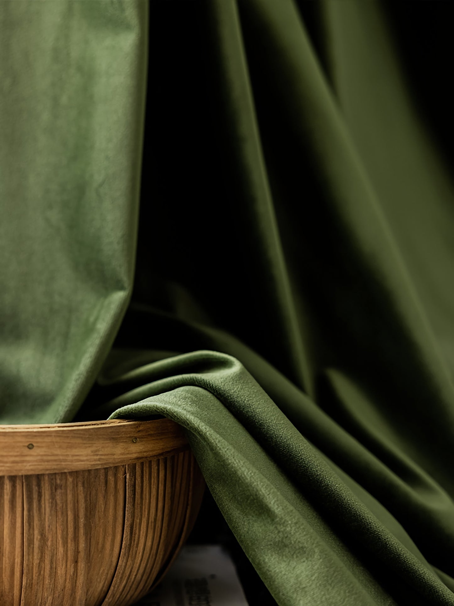 Pair of  Grass green Curtain Panels/Drapes /Window, Velvet Look Drapes for living room, Rod Pocket or Grommet/Eyelet heading, Custom Curtain
