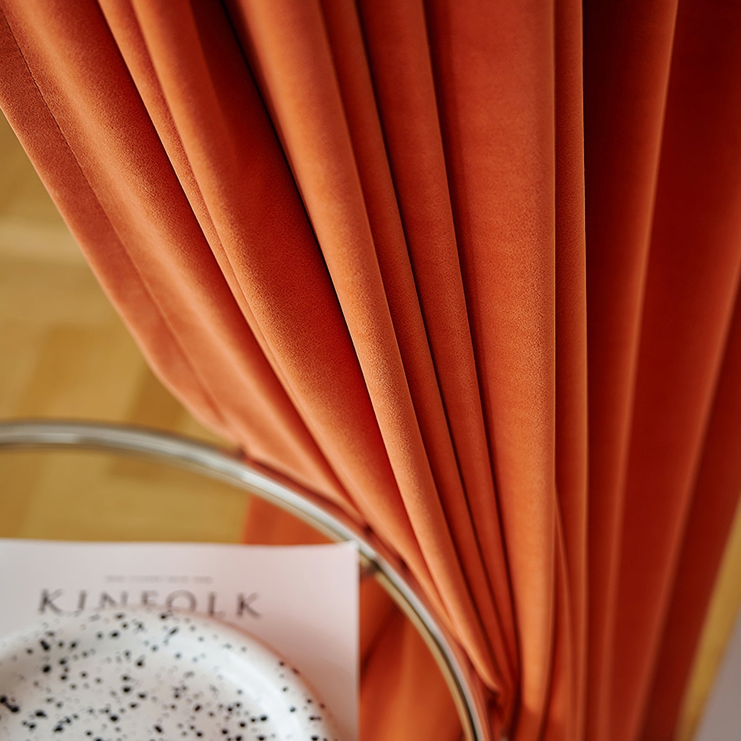 Pair of Bright orange Luxury Velvet Curtains, Grommet Window Curtain Drapes, Bedroom/Curtains for living room, Custom Extra-long panels