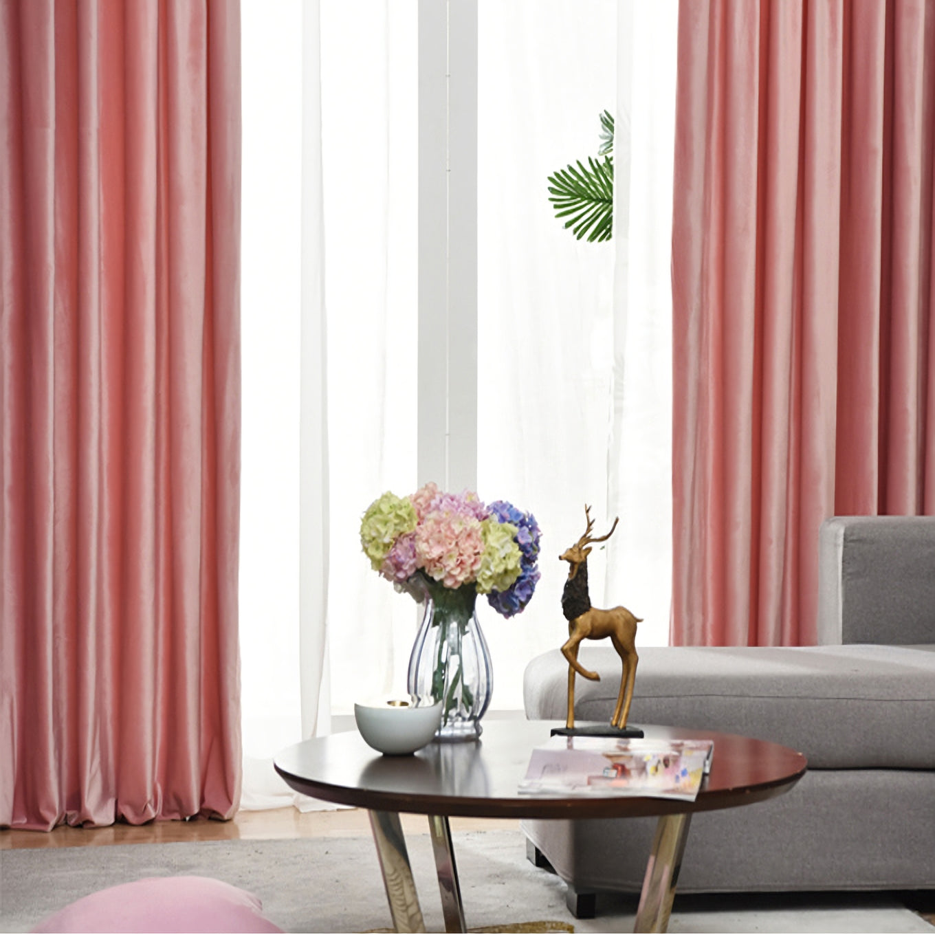 A Pair of Blush Pink Velvet Curtains, Curtains Girl, Bedroom Velvet Curtains, Living Room Velvet Curtains, Custom Window Curtains Panels