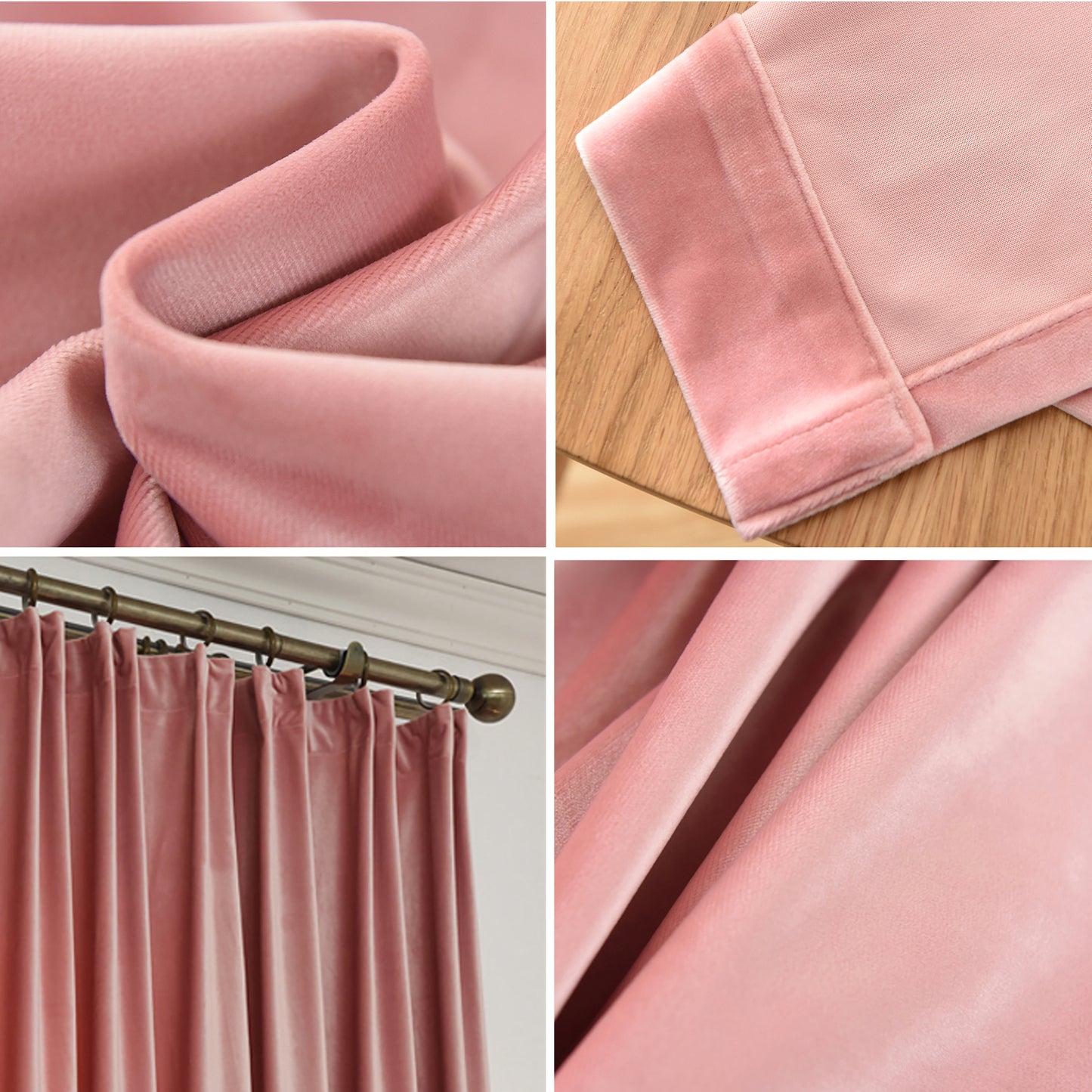A Pair of Blush Pink Velvet Curtains, Curtains Girl, Bedroom Velvet Curtains, Living Room Velvet Curtains, Custom Window Curtains Panels
