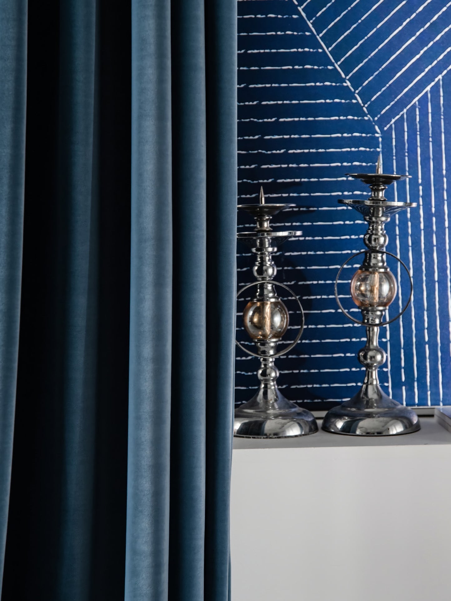 A Pair of Custom Peacock Blue Velvet Curtain Panels - Look Drapes with Rod Pocket or Grommet for Living Room Windows, Elegant Home Decor