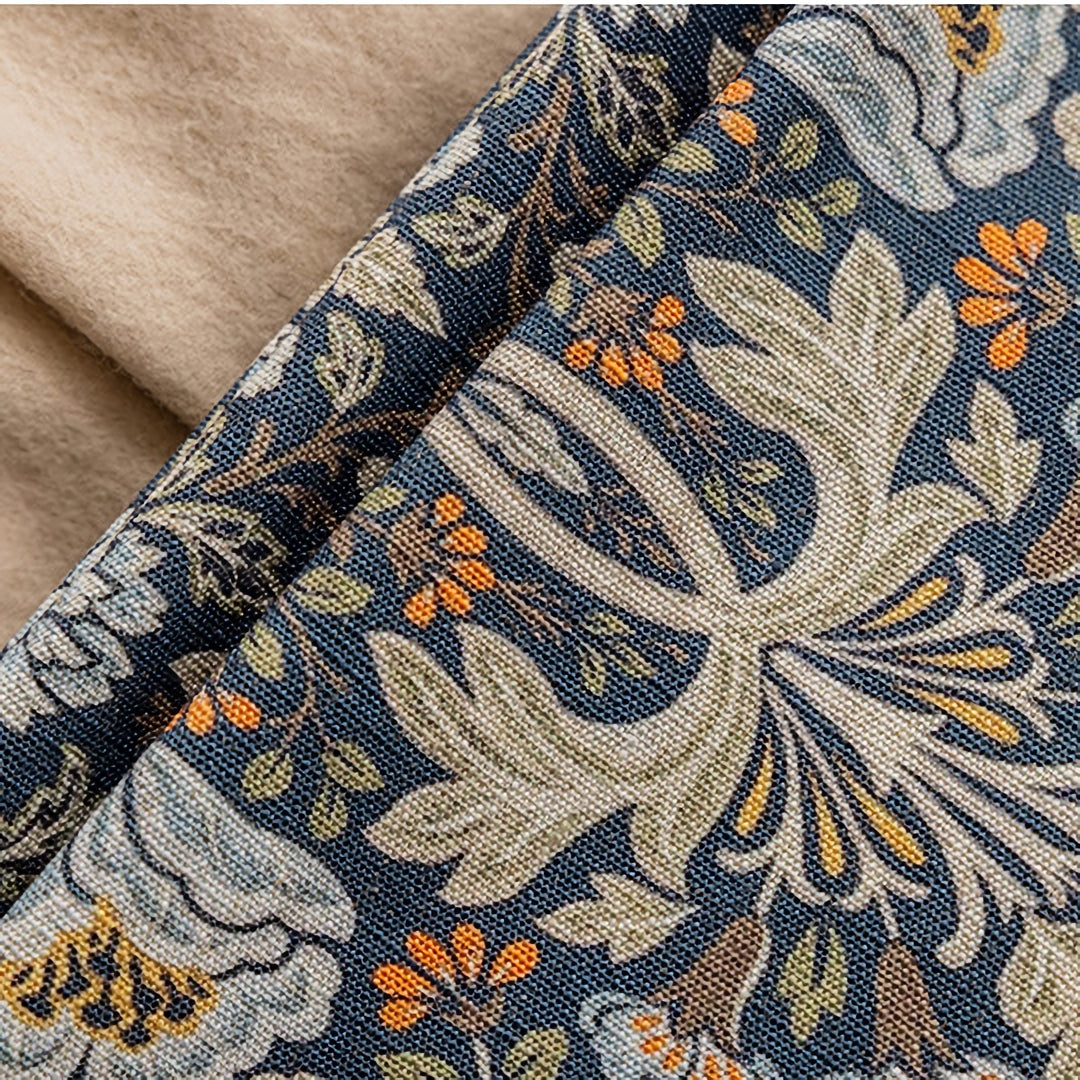 Blue Floral Flat Roman Shades for Windows, roman blinds for kitchen, Roman shades with chain mechanism, Custom window treatment