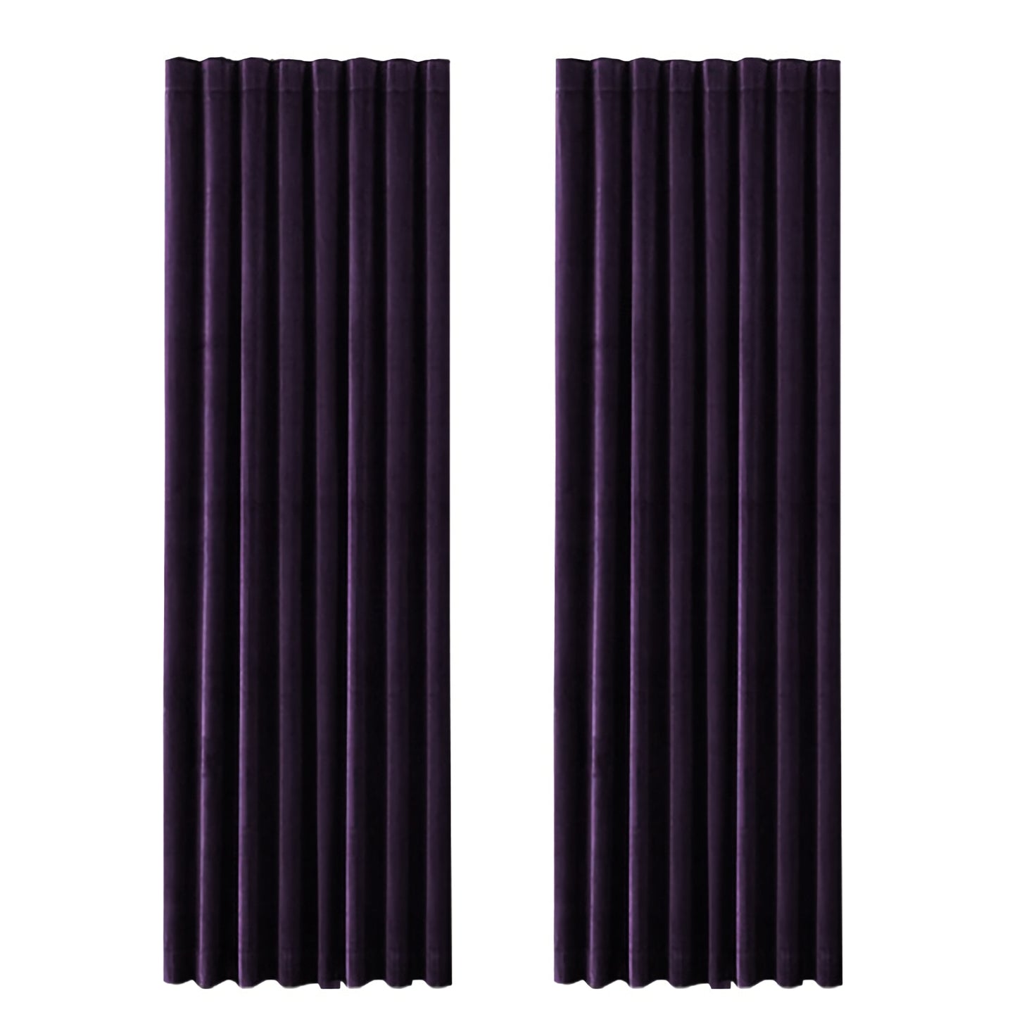 A Pair of Black Currant/Dark Purple Velvet Curtains, Bedroom Velvet Curtains, Living of Room, Eggplant Velvet Panels/drape, Custom Curtains