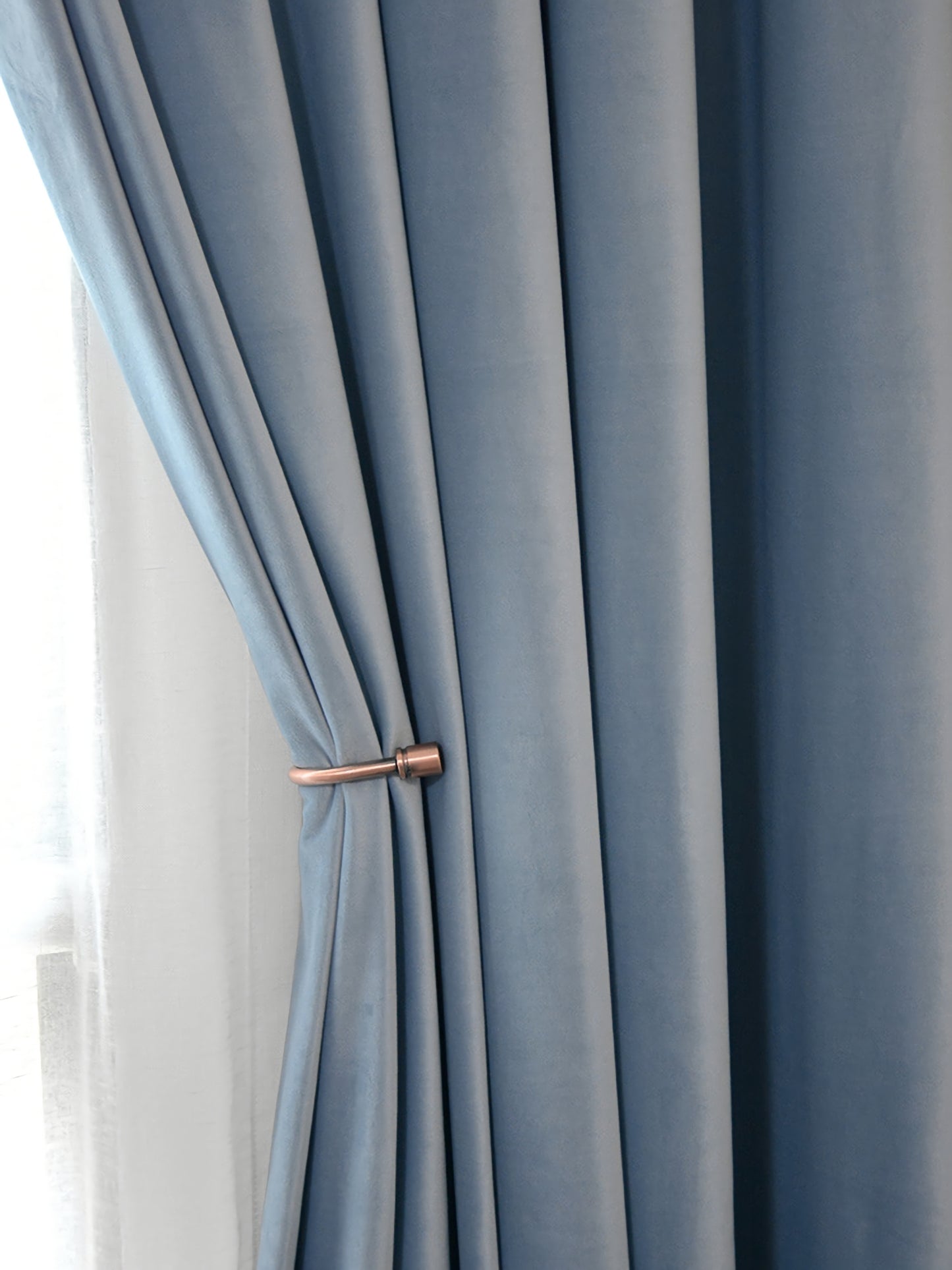 Pair of Baby Blue Velvet Curtains, Light Blue Bedroom Velvet Curtains, Sky blue/Soft Blue Living Room Velvet Curtains, Custom Curtains