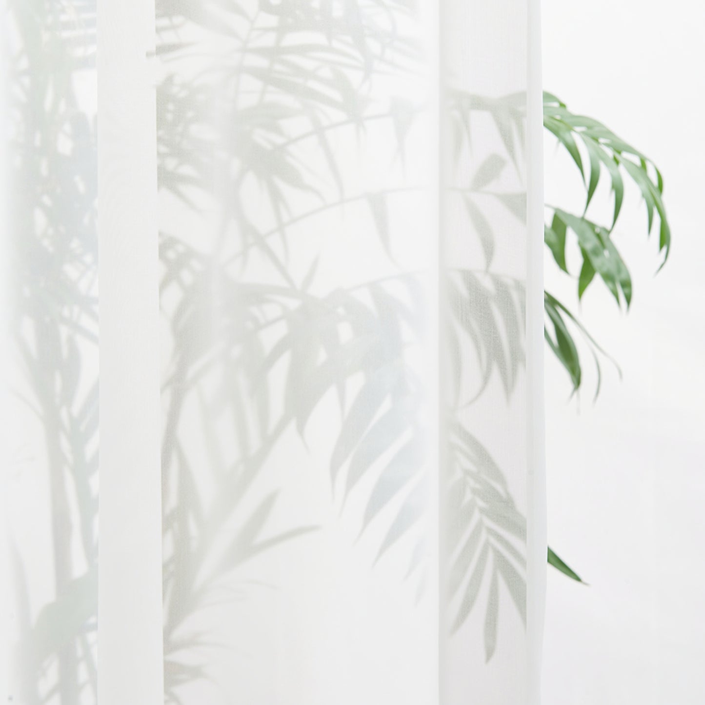 A Pair of White Window Sheer Panels, Ivory Voile Curtain Panels, Translucent Curtain  With Trim, Living Room Curtains, Custom Curtains