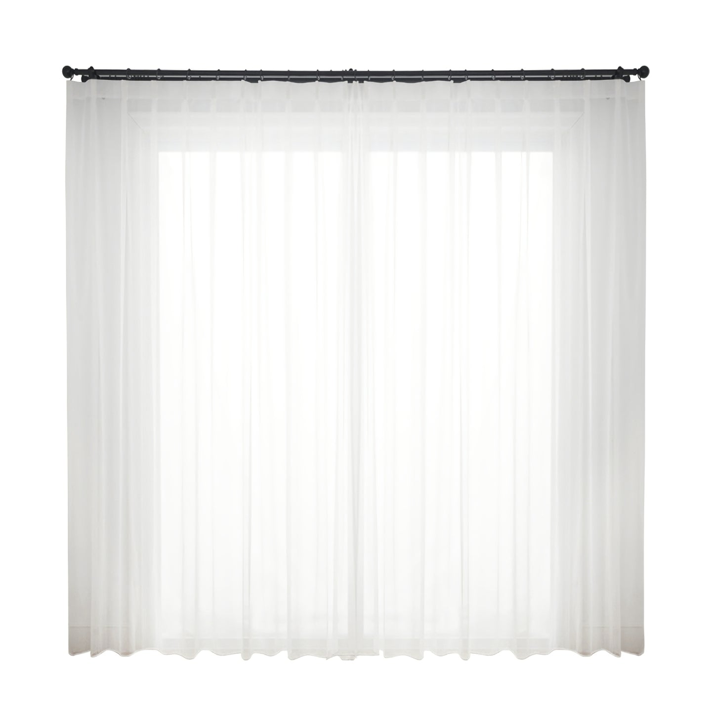 A Pair of White Window Sheer Panels, Ivory Voile Curtain Panels, Translucent Curtain  With Trim, Living Room Curtains, Custom Curtains