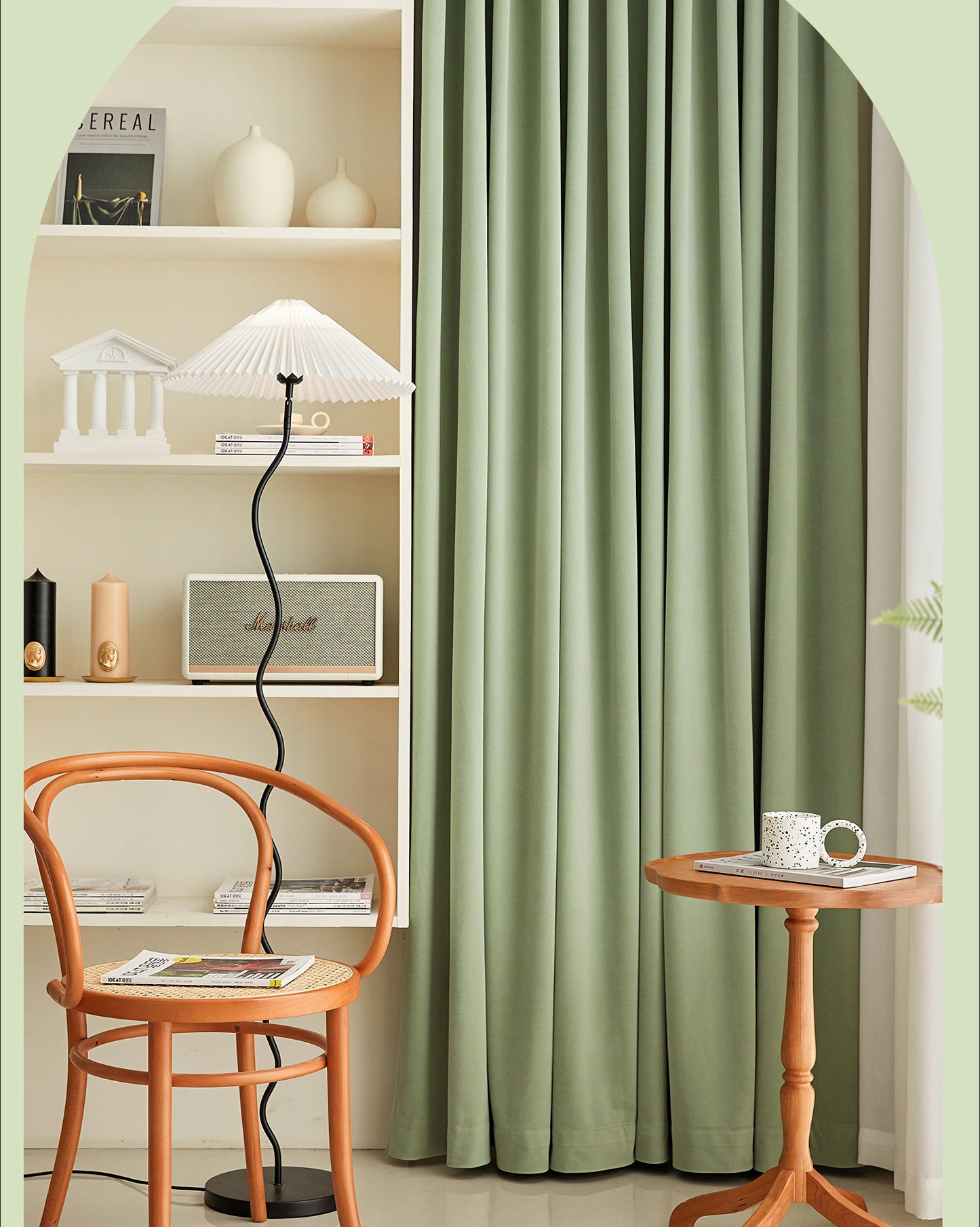 Pair of Tea Green Velvet Curtains, Bedroom Drapes, Living Room Curtains Green Long Velvet Drapery Panels, Custom Curtains