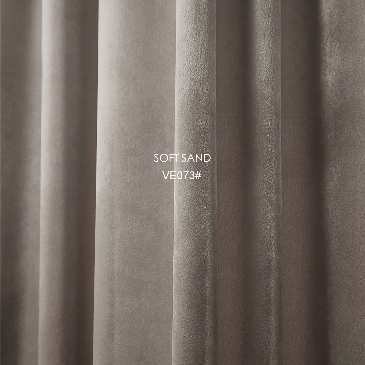 Pair of Premium Beige Velvet Curtains, Brown Velvet Curtains, Solid Color Curtains, Living & Bedroom Curtains, Custom Curtain