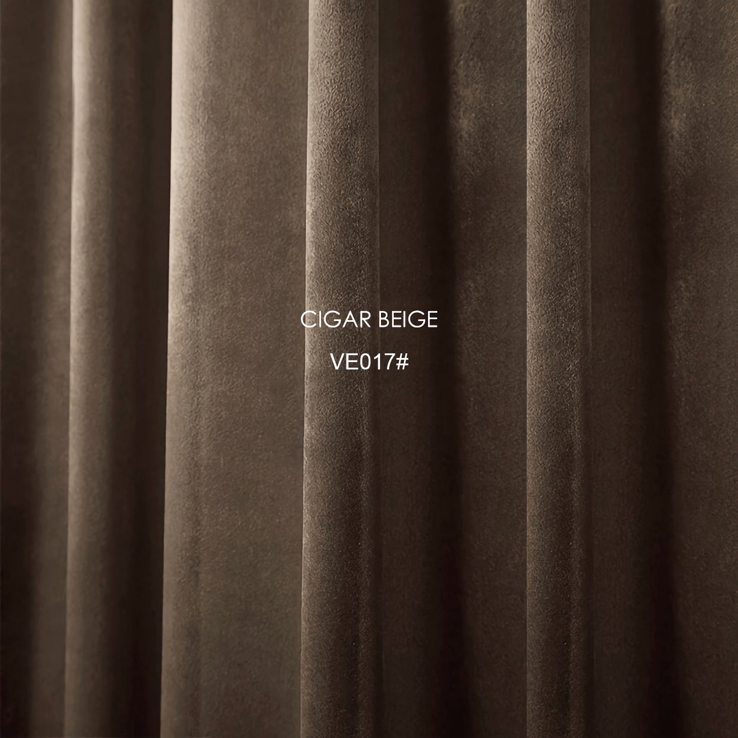 Pair of Premium Beige Velvet Curtains, Brown Velvet Curtains, Solid Color Curtains, Living & Bedroom Curtains, Custom Curtain