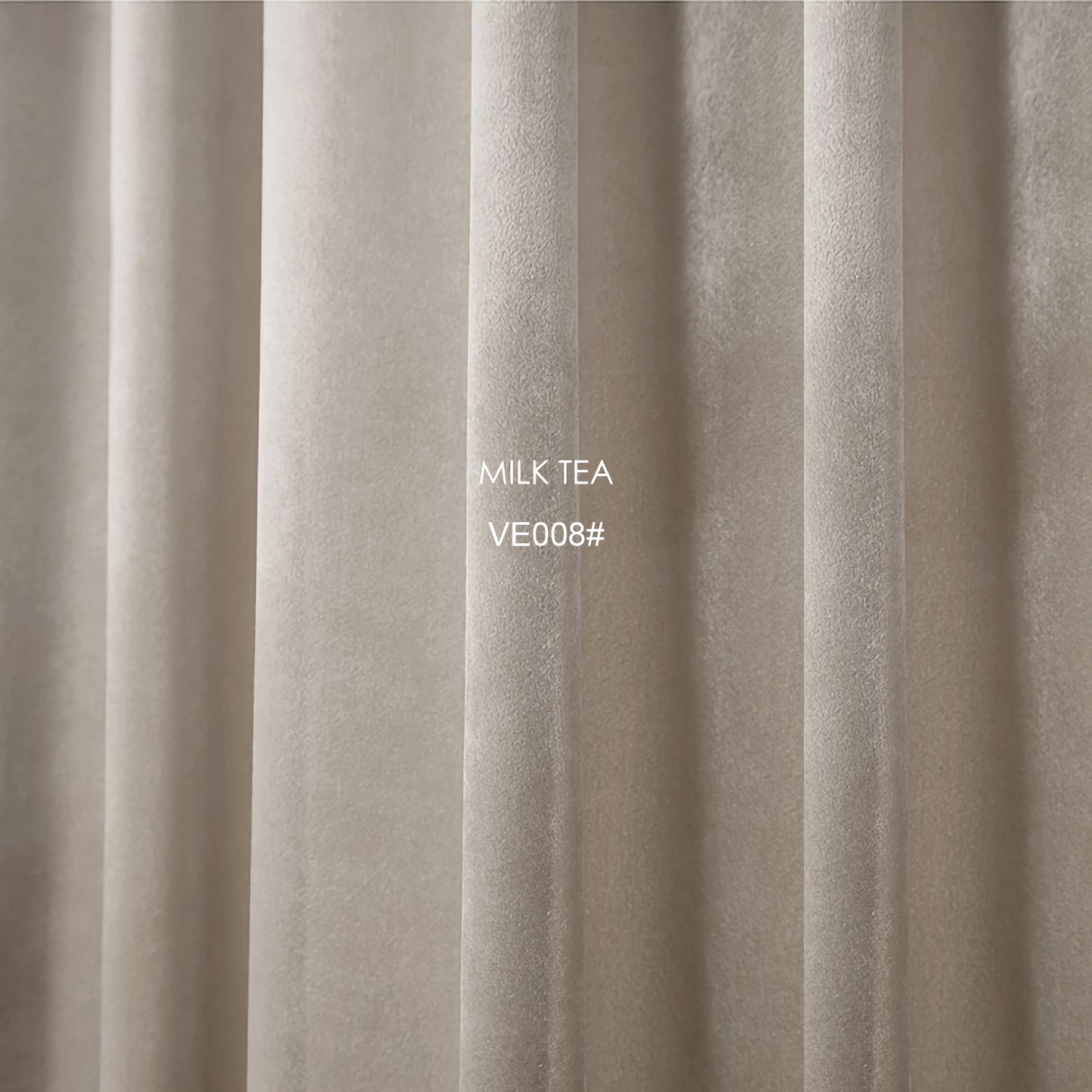 Pair of Premium Beige Velvet Curtains, Brown Velvet Curtains, Solid Color Curtains, Living & Bedroom Curtains, Custom Curtain
