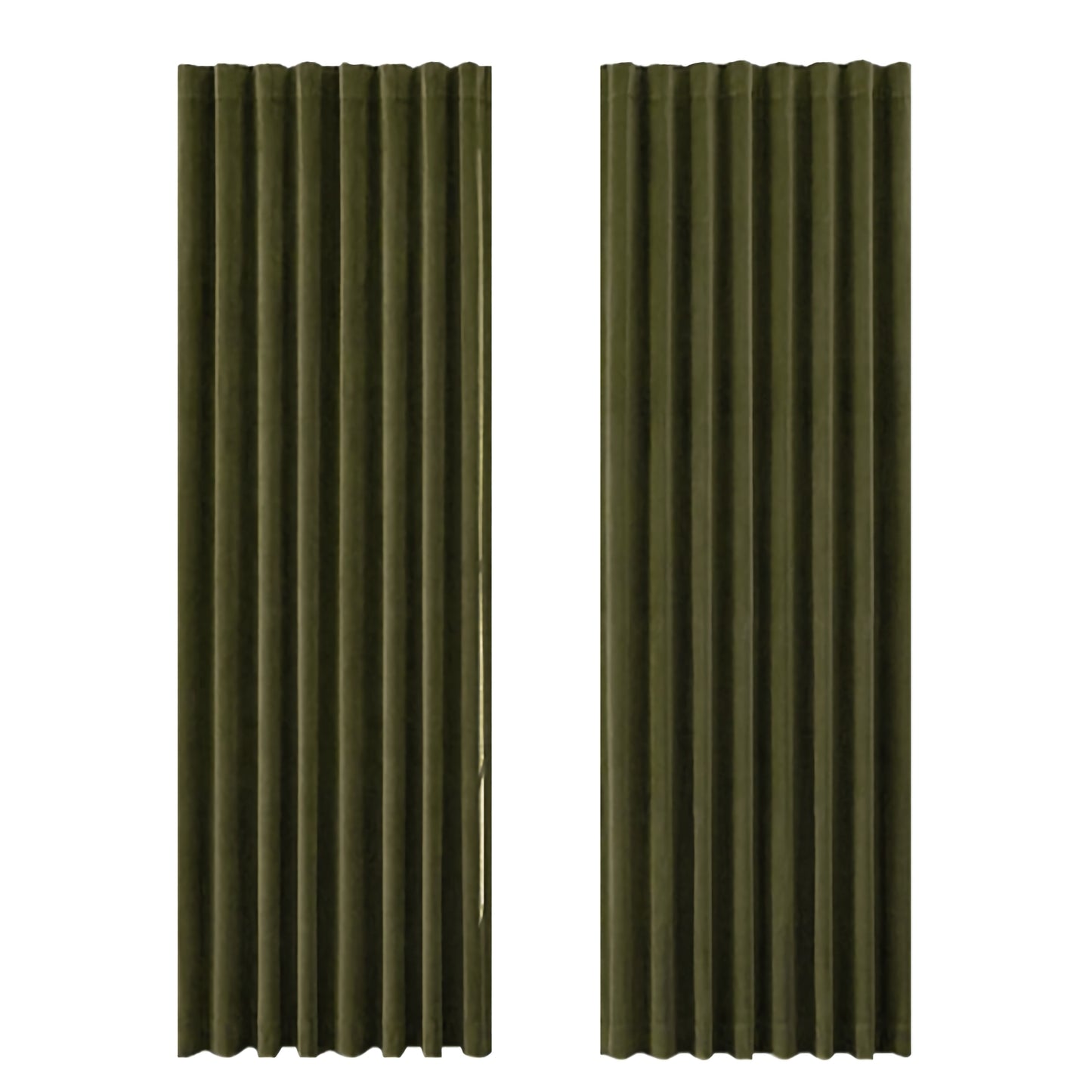 Olive Green Matte Velvet Curtains, Custom Curtain Panels ,Moss Green Curtains, Bedroom,Green Drapes Window Dressing Living Room Curtains