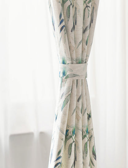 A Pair of  Floral Botanical Curtains, Floral Window Curtain, Meadow Floral Curtains, Bedroom/living room curtains, Custom Curtain Panels