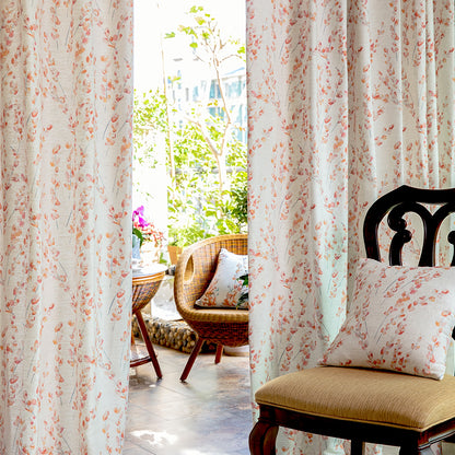 2 Panels Floral Botanical Curtains, Window Curtain, Pattern Floral Curtains, Bedroom/curtains for living room, Custom Curtain Panels