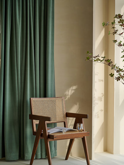Pair of Luxury Sage Green Velvet Curtains, Bedroom/Living of Room Curtain, Rod pocket Custom drapery Panels Customizable Extra long curtains