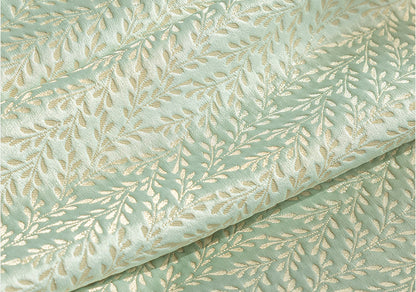 Pair of Boho Plant Floral Sage green Jacquard Curtains Panel Summer Green Window Curtains Bedroom Curtains for Living Room Custom curtains