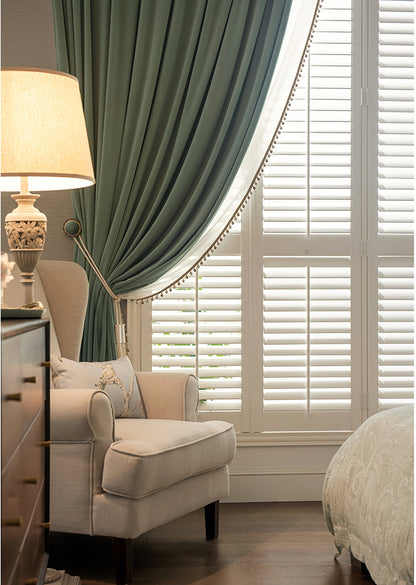 Pair of Mint Green Velvet Curtains, Bedroom Velvet Curtains, Living Room Pepper Mint Green Velvet Curtains, Custom Curtains