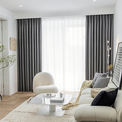 A pair of dark grey/charcoal grey/medium grey Luxury Velvet Curtains,  Window Curtain Panel Drapes, Living/ Bedroom Curtains, Custom Curtain