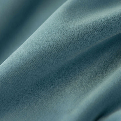 A Pair of Blue Gray Velvet Curtains, Bedroom Velvet Curtains, Living Room Pepper Light Blue Velvet Curtains, Grommet pleated Custom Curtains