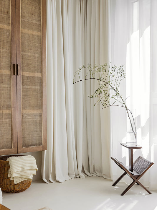 Pair of Ivory Velvet Curtains, off White Velvet Curtain, Window Curtain, Bedroom/Curtains for living room, Custom Curtains panels