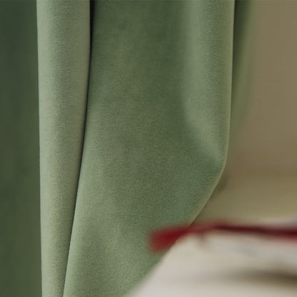 A Pair of Mint Green Velvet Curtains, drapery panels, Bedroom/curtains for living room Silk Velvet Curtains, Custom Curtains panels