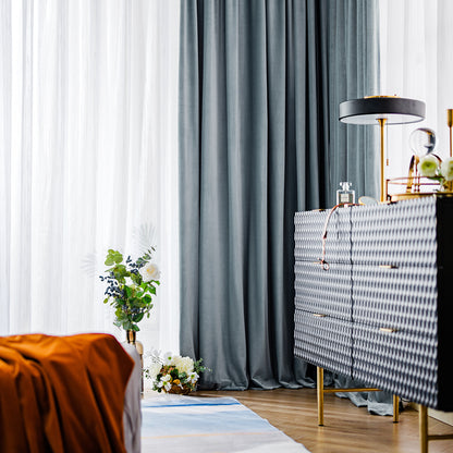 A pair of Luxury Teal Blue Curtains Velvet Drapes Custom Drape Home Decor Velvet bedroom living room Curtains