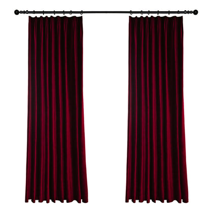 Pair of /Burgundy Red/Wine Velvet Curtains Fabric, Custom drapes, Custom curtains, window curtain panels, Heavy Weight, Any Size Curtain