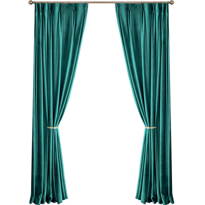 A pair of Luxury Teal Blue Curtains Velvet Drapes Custom Drape Home Decor Velvet bedroom living room Curtains
