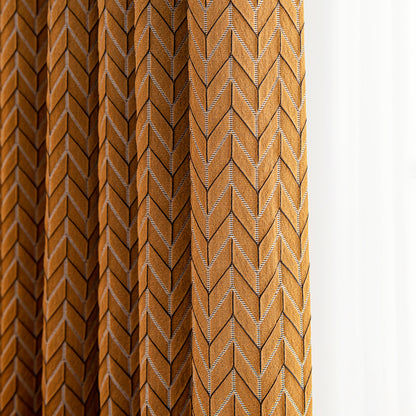 Pair of Bohemian Gold Yellow Jacquard Curtain Panel Bedroom/Living Room Curtains Custom Curtains Window Panel Drapes Custom Any Size Curtain