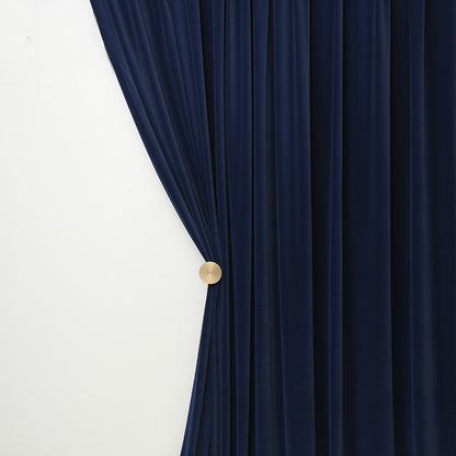 Set of 2 Dark/Navy Blue Velvet Curtain, Bedroom/ Living Room , Grommet or hook/Ring hanging.  50''-75''-100'' width Custom Drapery Panels