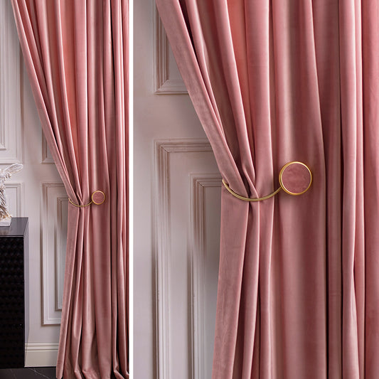 Pair of Blush Pink Luxury Velvet Curtains, Bedroom/ Living of Room Curtain, Dusty Rose Window Curtain Panel Custom Any Size Drapery Panels