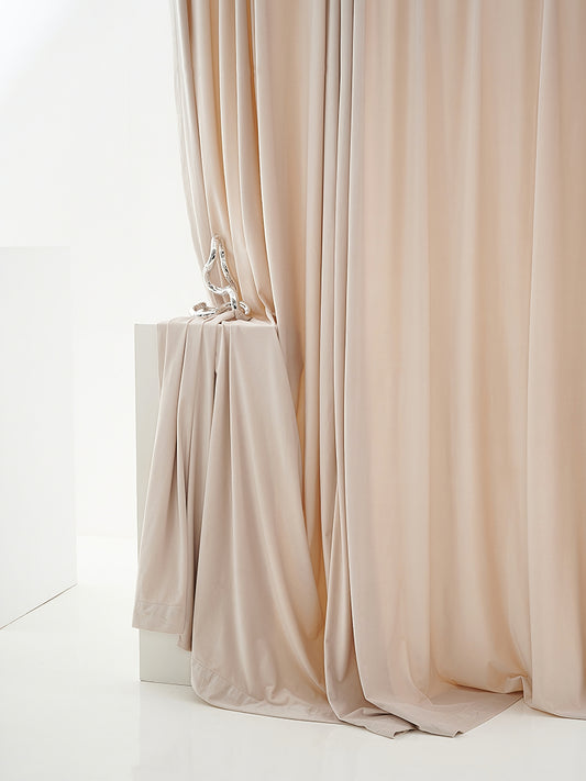 Pair of Cream Velvet Curtains, Beige Velvet Curtain,  Window Curtain, Bedroom/Curtains for living room, Custom Curtains panels, Drapes