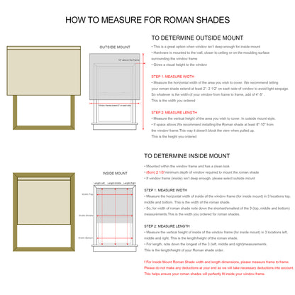 Flat White Roman Shades for Windows Roman Shade with Chain Mechanism, Geometric Greek Key Border Design, Custom Roman Blinds