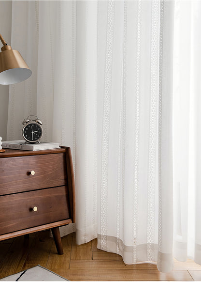 Set of 2 semi-sheer curtains panels, Rod pocket curtains, Multifunctional heading curtains, sheer curtains, Handmade Custom curtains
