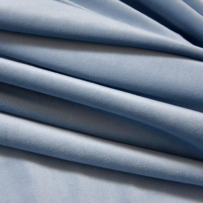 Pair of Baby Blue Velvet Curtains, Light Blue Bedroom Velvet Curtains, Sky blue/Soft Blue Living Room Velvet Curtains, Custom Curtains